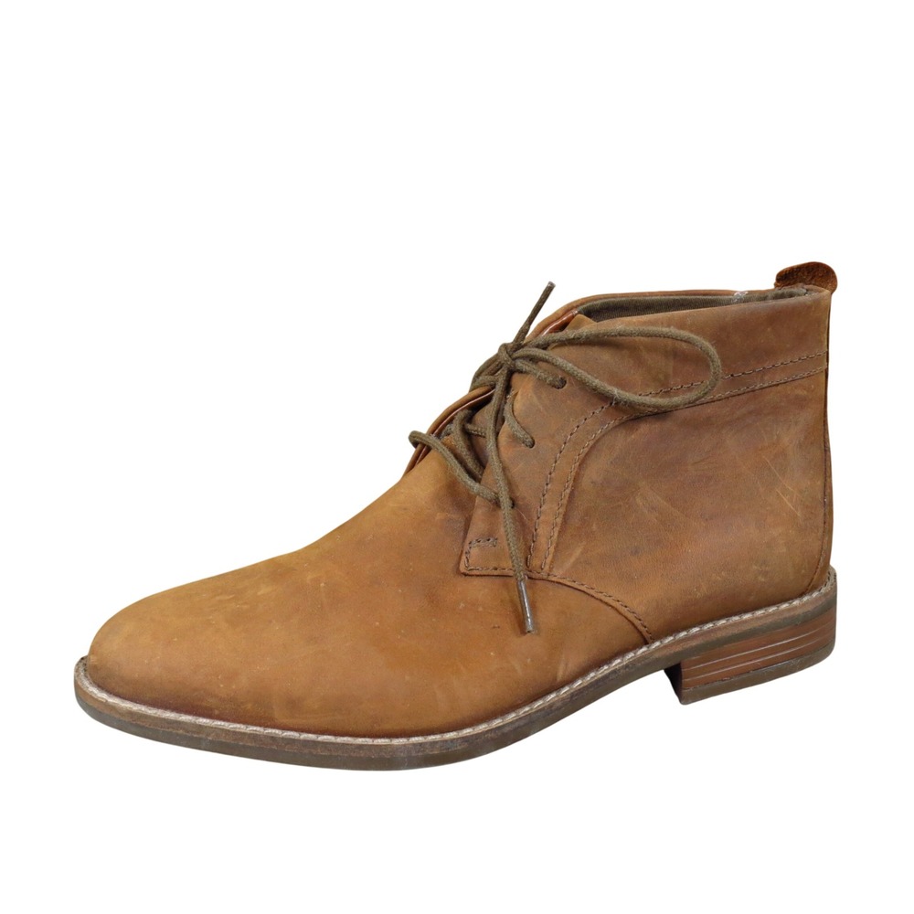 Clarks Camzin Grace Womens Ankle Boot 8.5 Daily Wear Tan Leather Chukka Boot